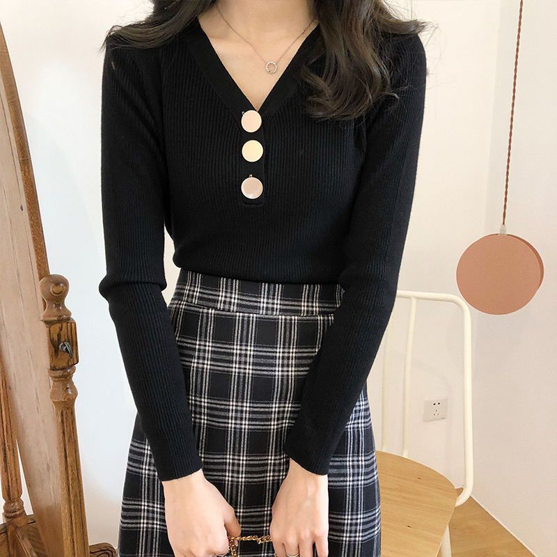 Title 1, Knitted Plus Size New Korean Style Slim Fit Swe...