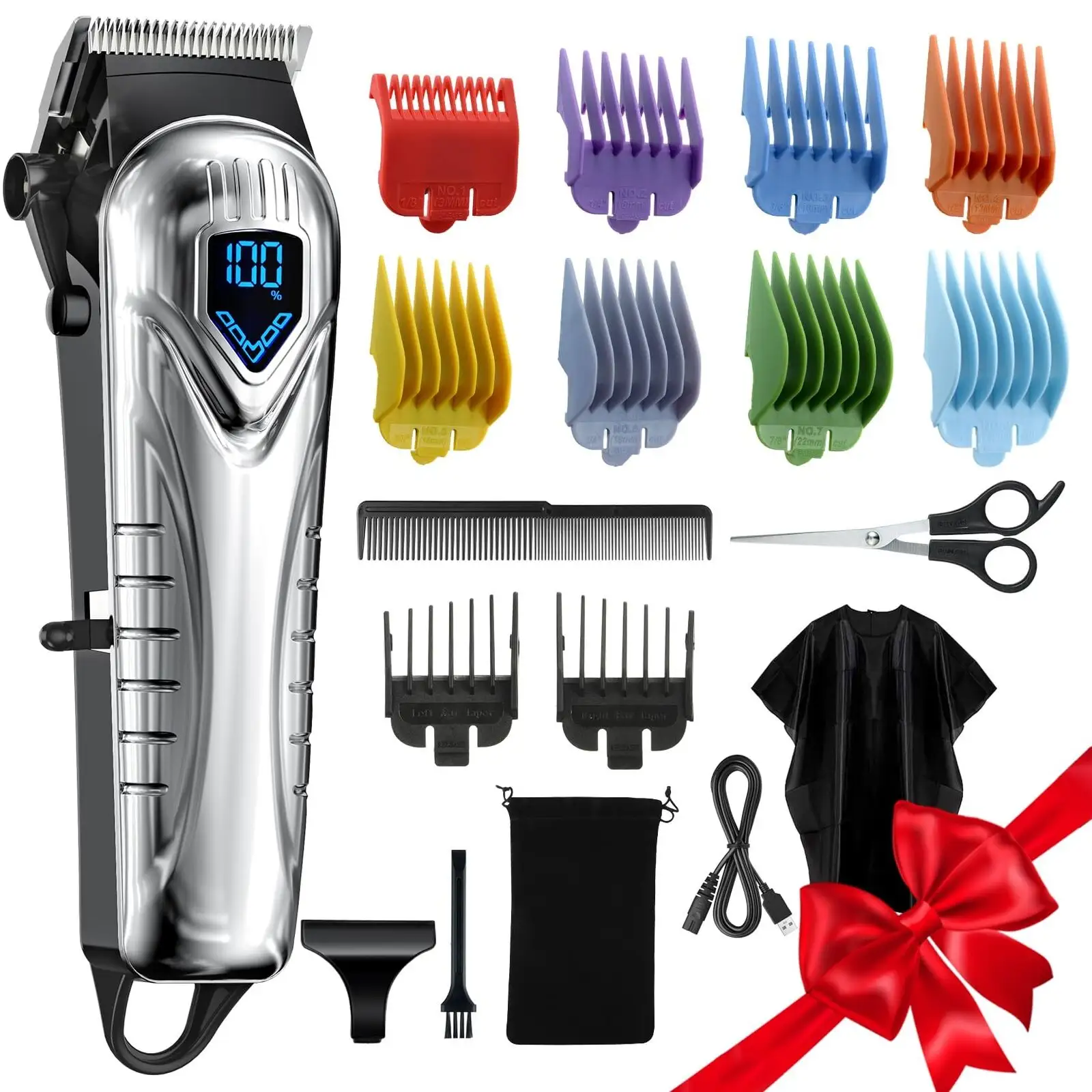 Professional Men Hair Clippers Trimmer Kit Cutting
