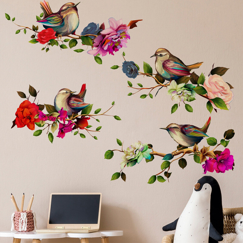 Magpies Branch Flower Wall Sticker Birds Mural Art Decal Wallpaper Decor UK — image 8