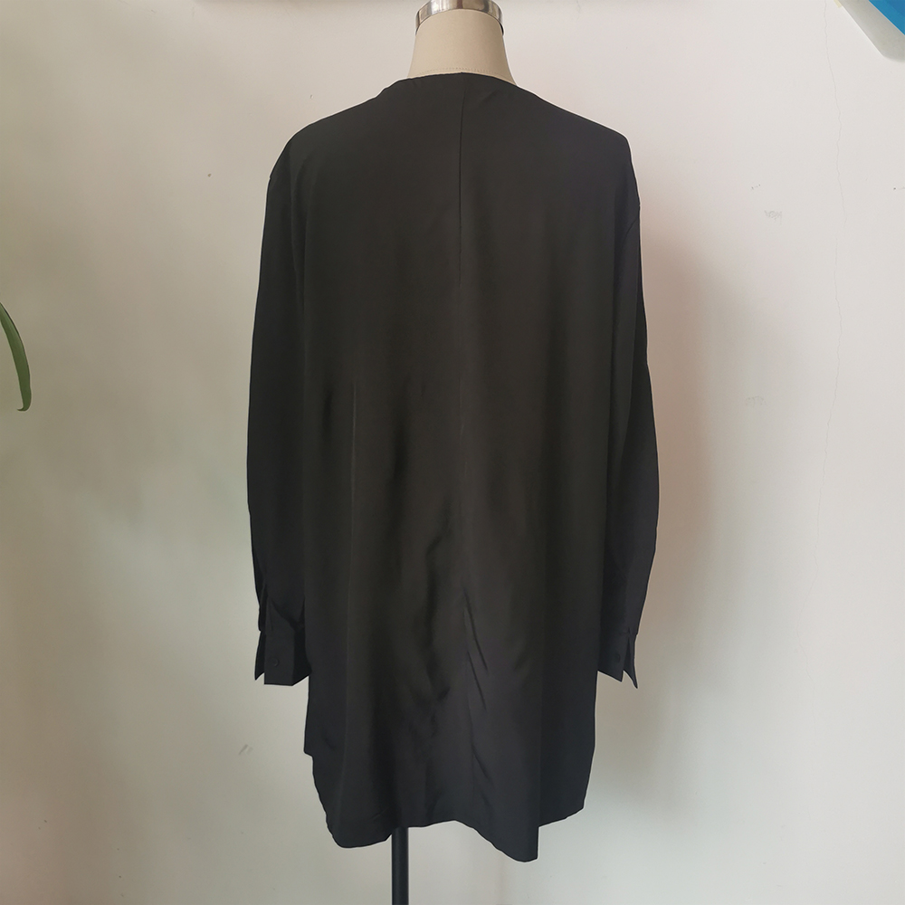 Ethnic Style Summer Casual Youth Black Slim-fit Ordinary Striped Cotton Shirt