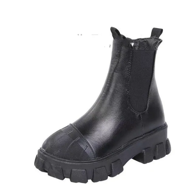 Fashion Thick Heel Trend Martin Boots Black - Shop at LoveMi