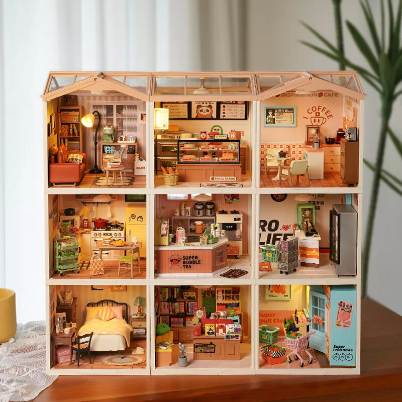 Rolife Miniature House Building Kit - Xmas Gift. Product Description: Rolife DIY Miniature House Super World Dollhouse Model Building Parent-child Cosplay Game Birthday for Adults Teen Craft Kits 100 Pieces Characteristics: Product Name:Dollhouse DIY Kit 