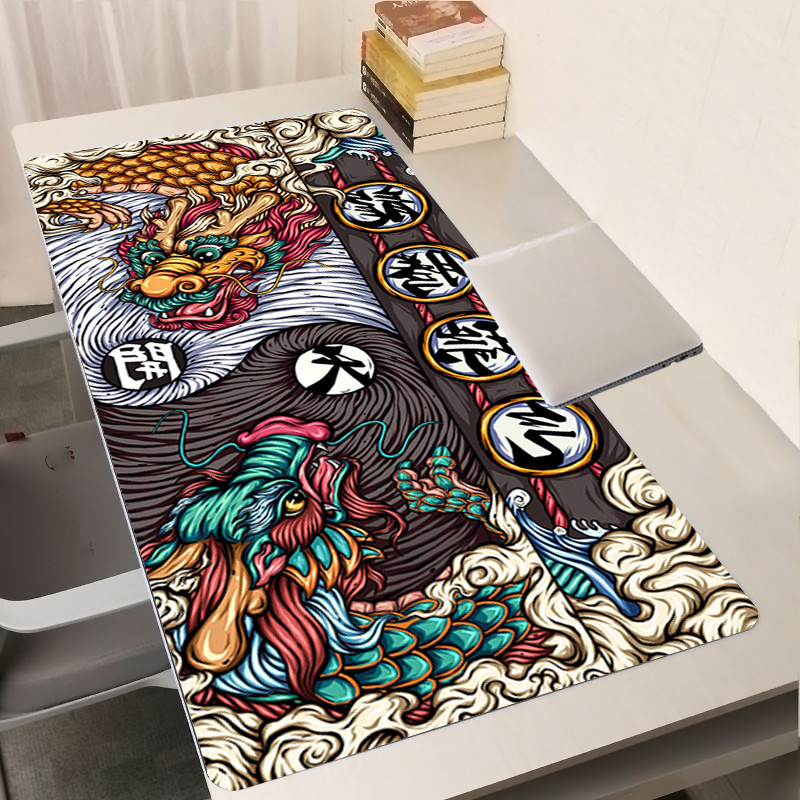 All Black Extended Office Gaming Mouse Pad