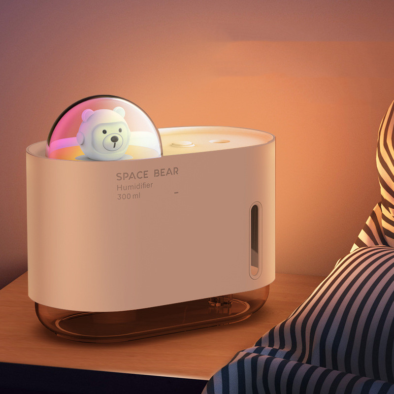 New Cute Pet Humidifier Spray Water Meter Night Light Usb — foto 2