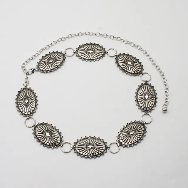 Metal Waist Chain Retro Alloy Versatile Silver - Shop at LoveMi