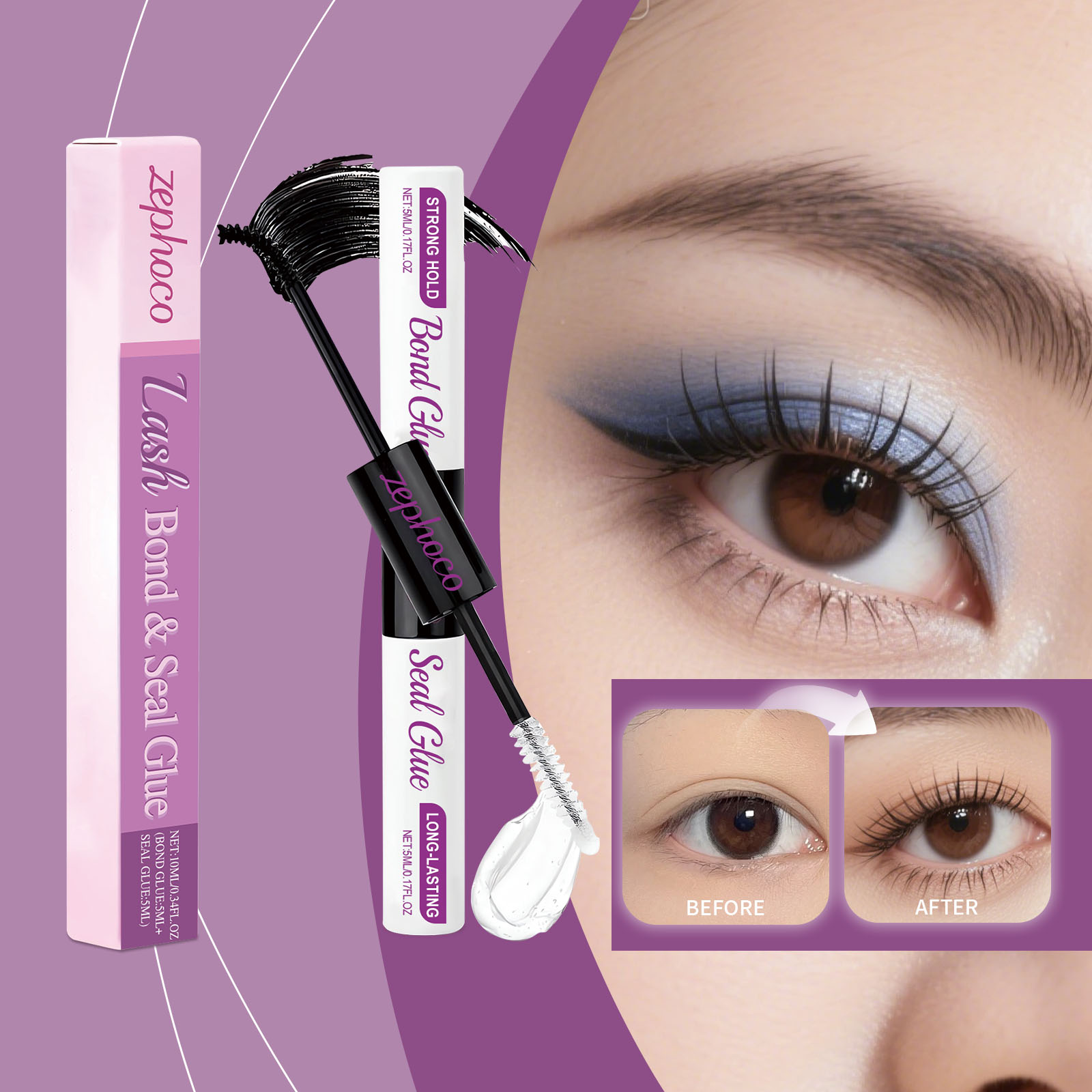 Waterproof Long-Lasting Eyelash Glue 10ml 5