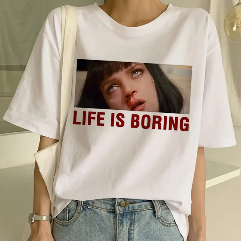 Ladies Casual Printed Short Sleeved T Shirt