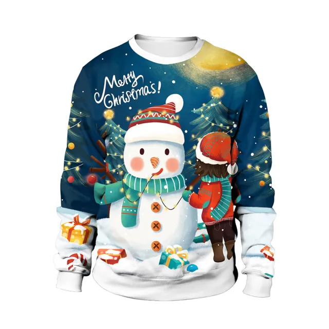 Women's Christmas Dress Crew Neck Sweatshirt 2Color - Shop at LoveMi