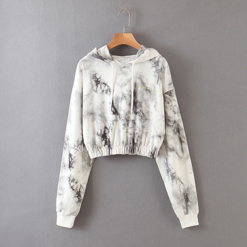 Title 10, Tie-dye hooded loose sweatshirt set