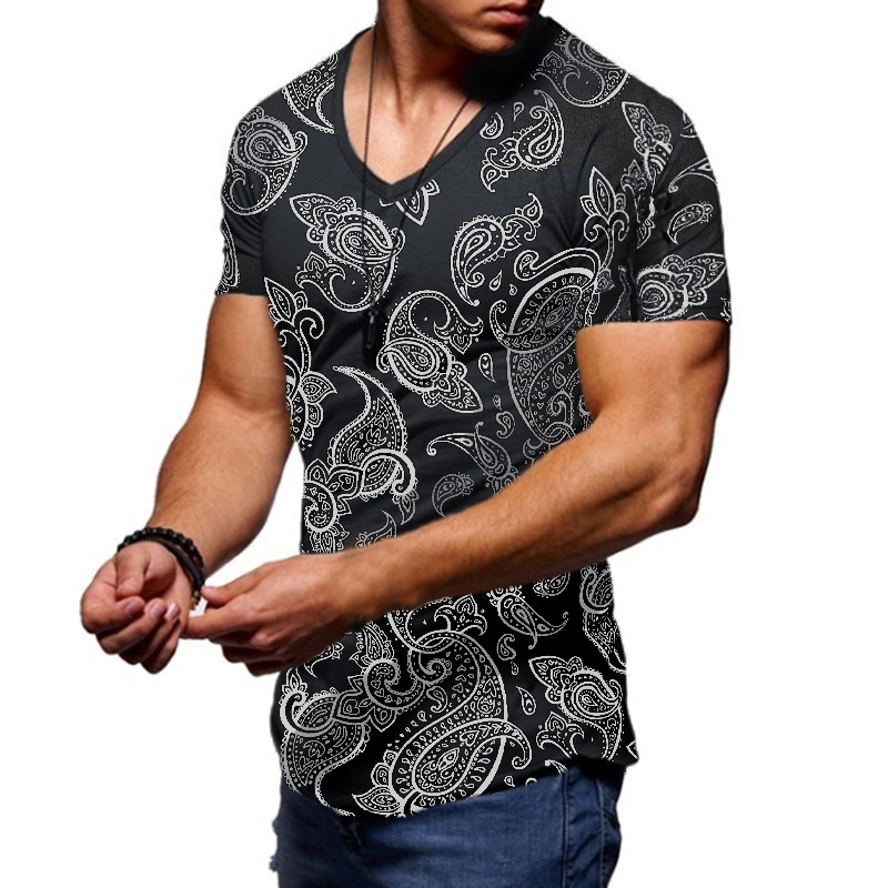 Title 4, Nova Camiseta de Verão Masculina com Estampa e ...