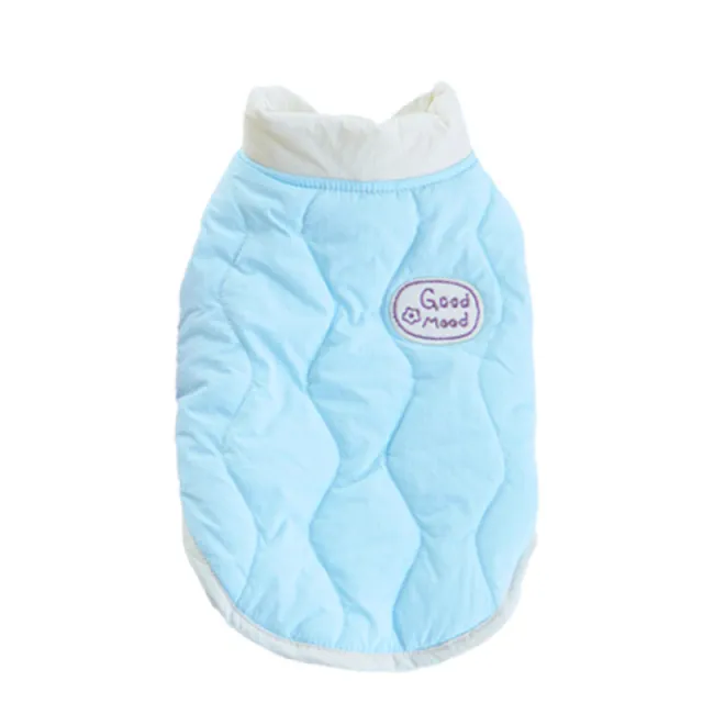 Pet Warm Water Wave Quilted Cotton Vest Water Blue - Shop at LoveMi