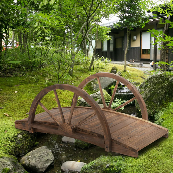 3.3ft Wooden Garden Bridge,Bridge A Rc Footbridge — foto 7