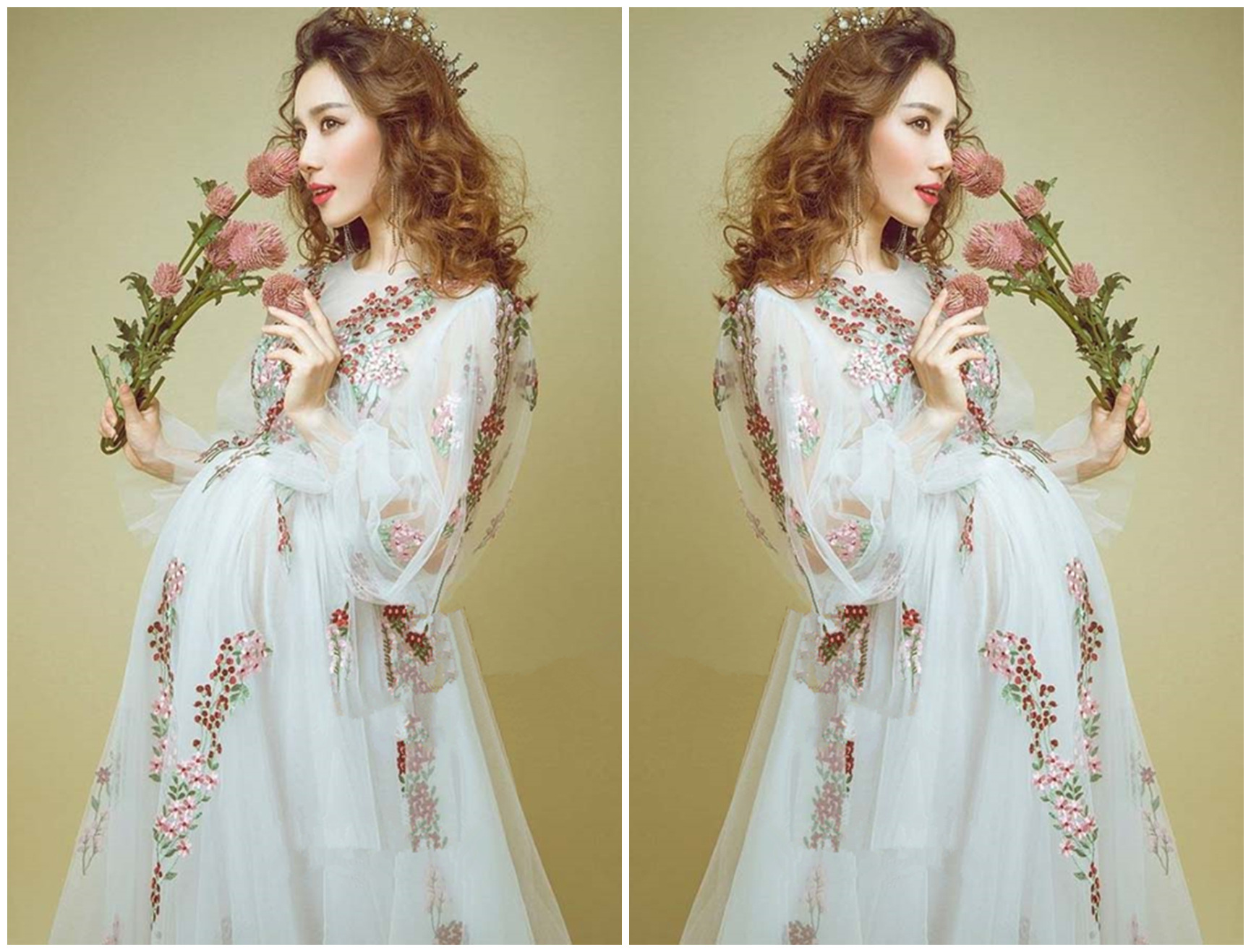 Sweet Retro Style Maternity Photo Photo Clothing Lace Skirt