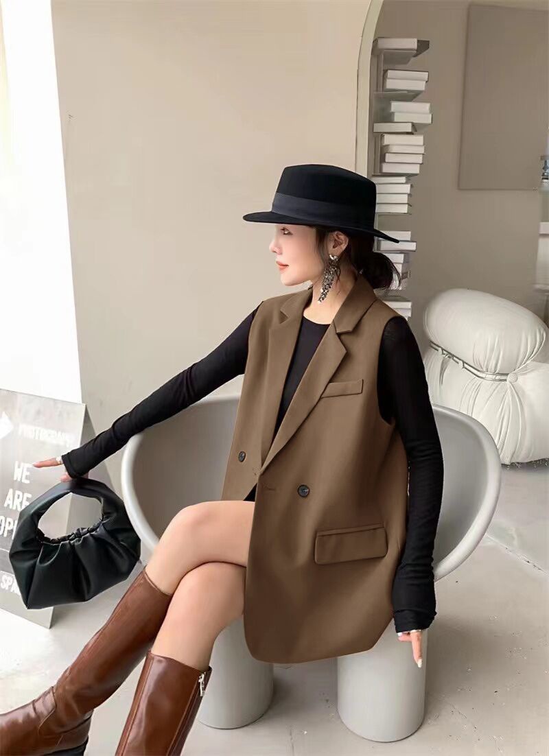 New Two-button Vest Women's Spring And Autumn Outer Suit