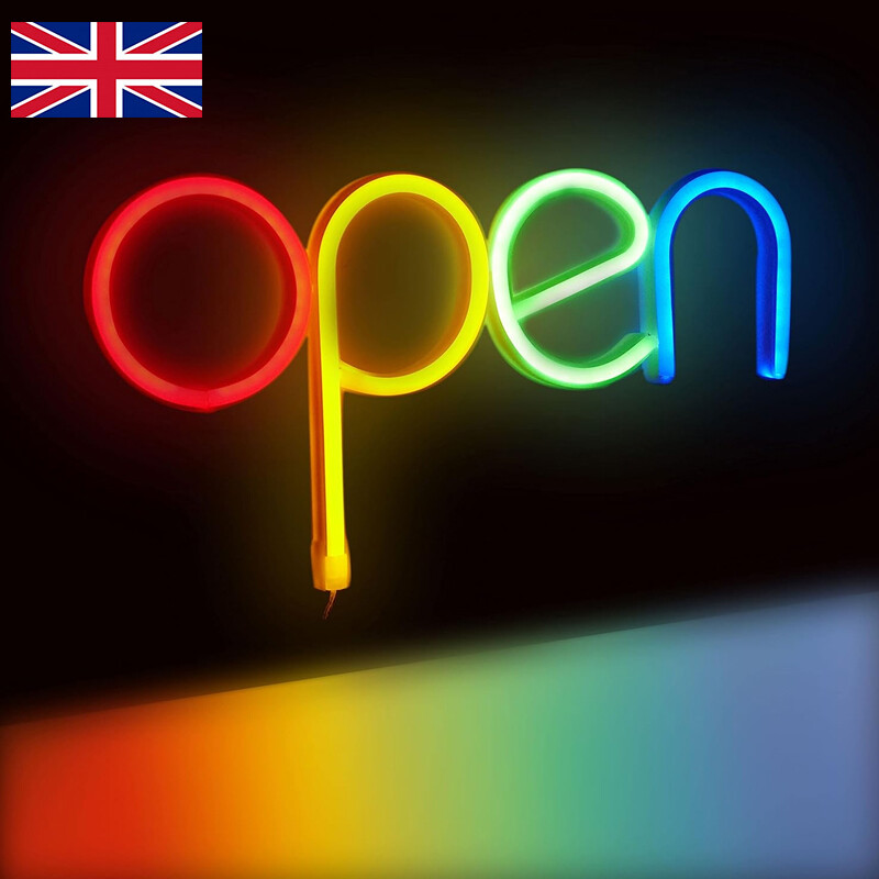 Large Bright LED OPEN WELCOME Shop Sign Neon Hang Display Window — image 7