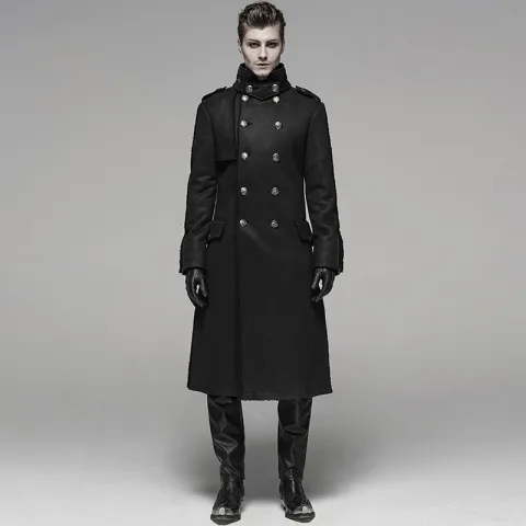 Punk Gothic Rock Fur One Piece Men's Windbreaker
