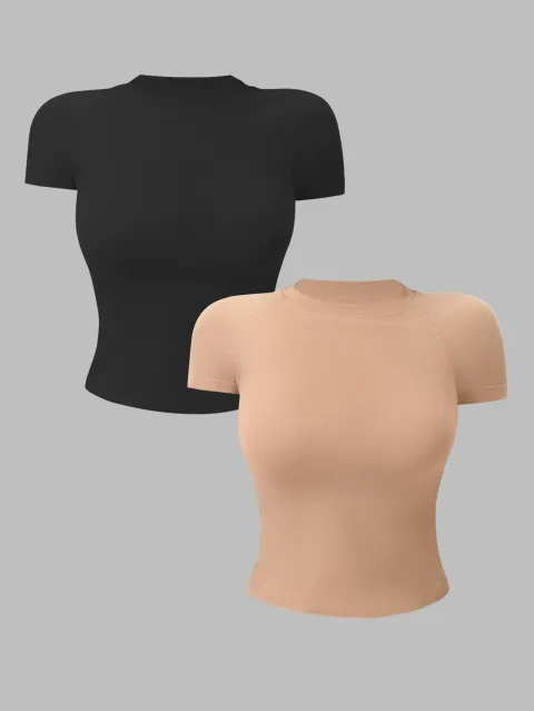 Women's Seamless Short Sleeve Workout Tops