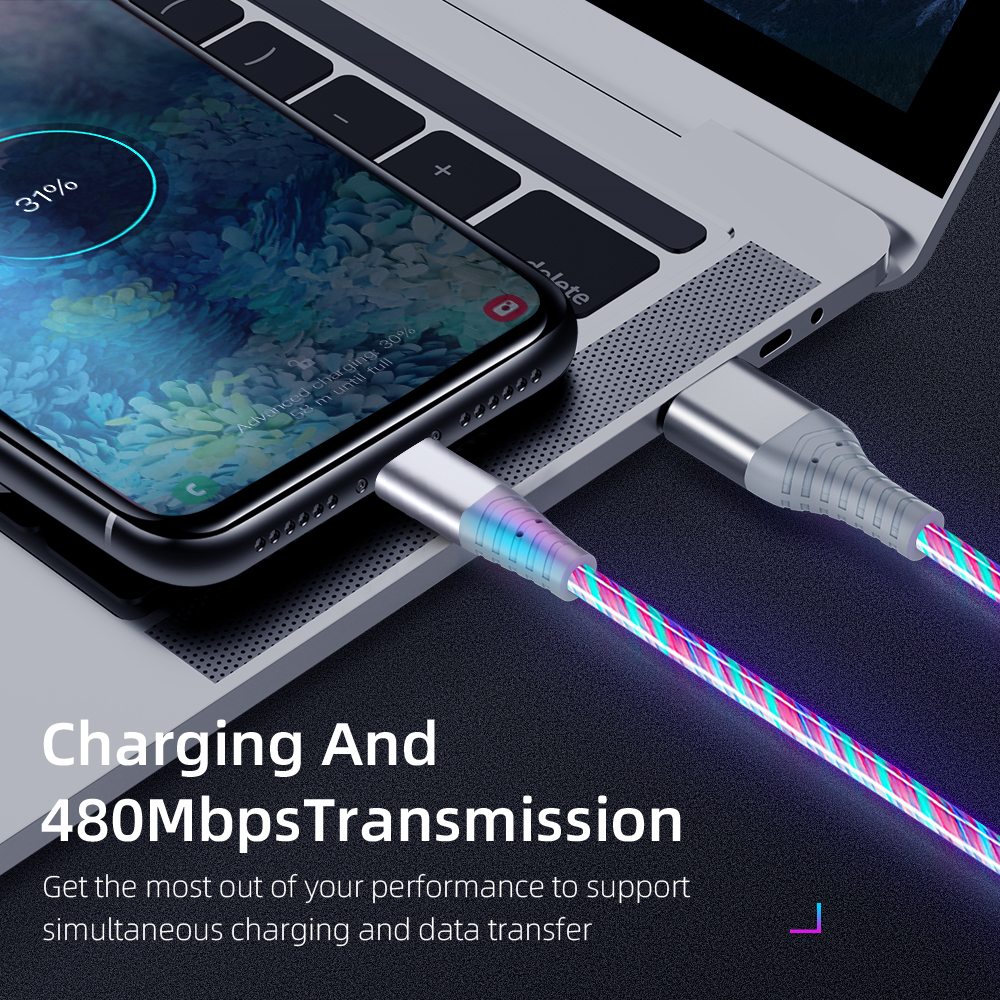 Fast Charging And Luminous Mobile Phone Data Cable - Image 5