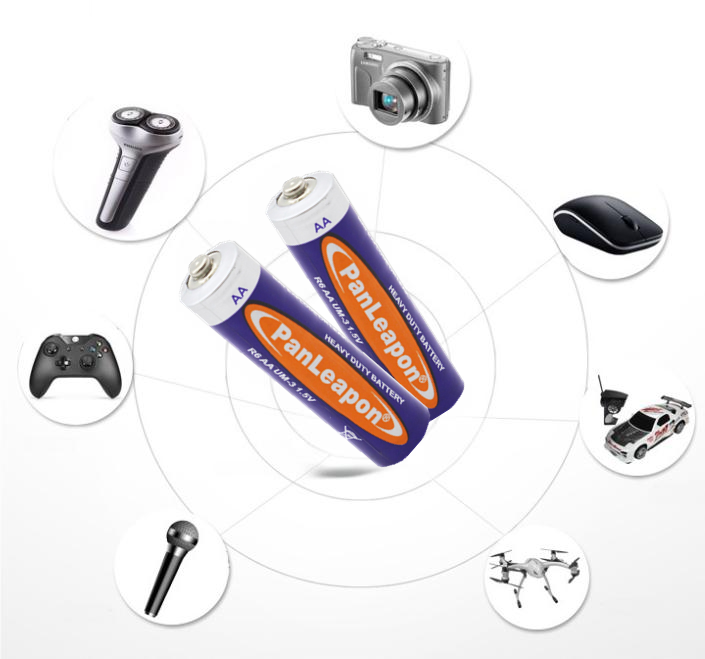 8 Or 16 X AA Zinc Carbon Batteries R06 MN1500 1.5V Long Lasting Battery