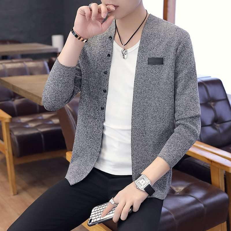 Title 2, Thin Long-sleeved Slim-fit Sweater Jacket Men