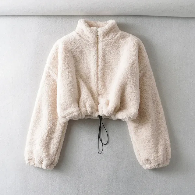 Fashionable Autumn And Winter Warm Woolen Coat Women Beige - Shop at LoveMi