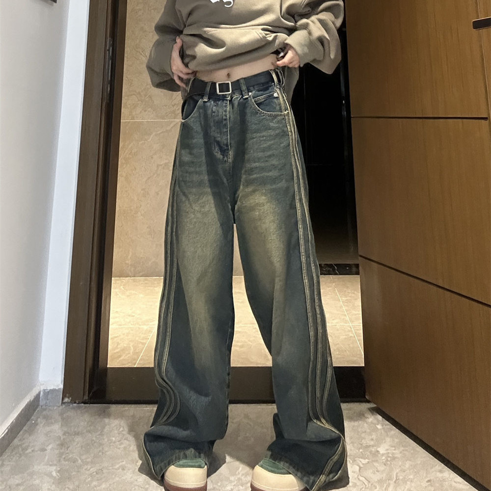 Women's Fashionable Retro Straight Jeans