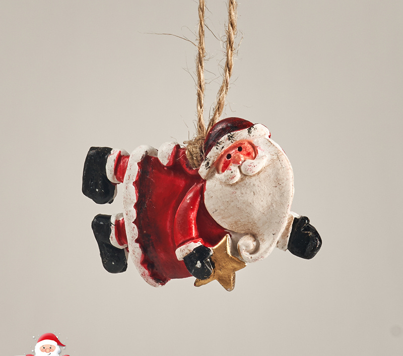 Old man snowman baubles decorated on christmas tree
