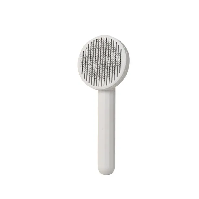 Pet Cat Dog Button Self cleaning Comb Gray - Shop at LoveMi