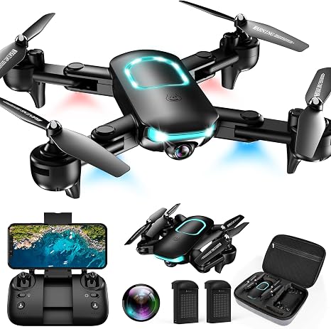 Foldable 1080P Camera Drone With Altitude Hold, Waypoint Flight, Circle Mode, 3D Flips, One-Key Start And 2 Batteries — 1
