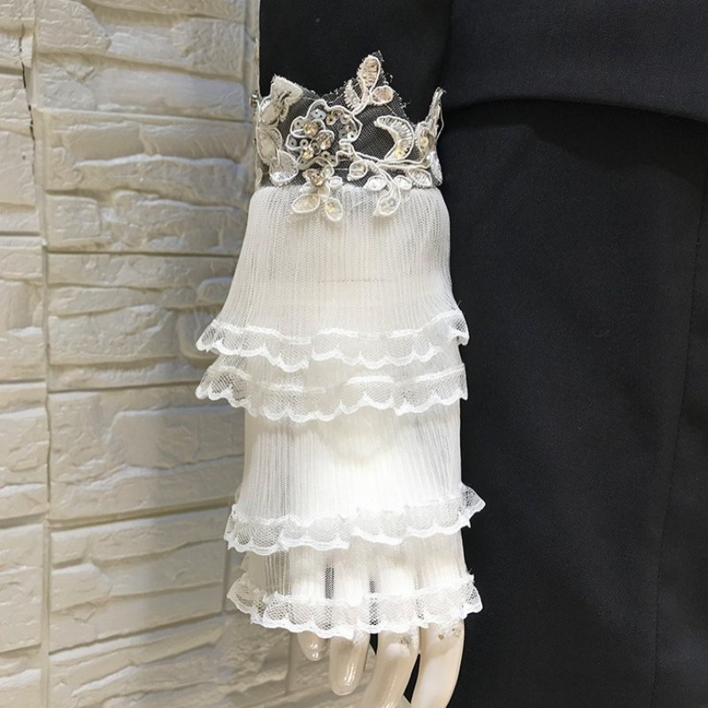 Embroidered Beaded Collar Suit Dress, picture 6 of 6