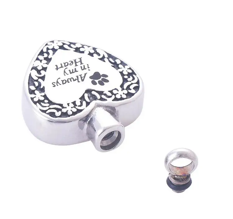 Stainless Steel Footprints Cinerary Casket Pendant