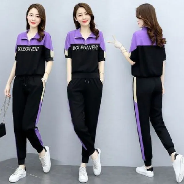 Western style Sports And Leisure Two piece Leggings Suit Black - Shop at LoveMi