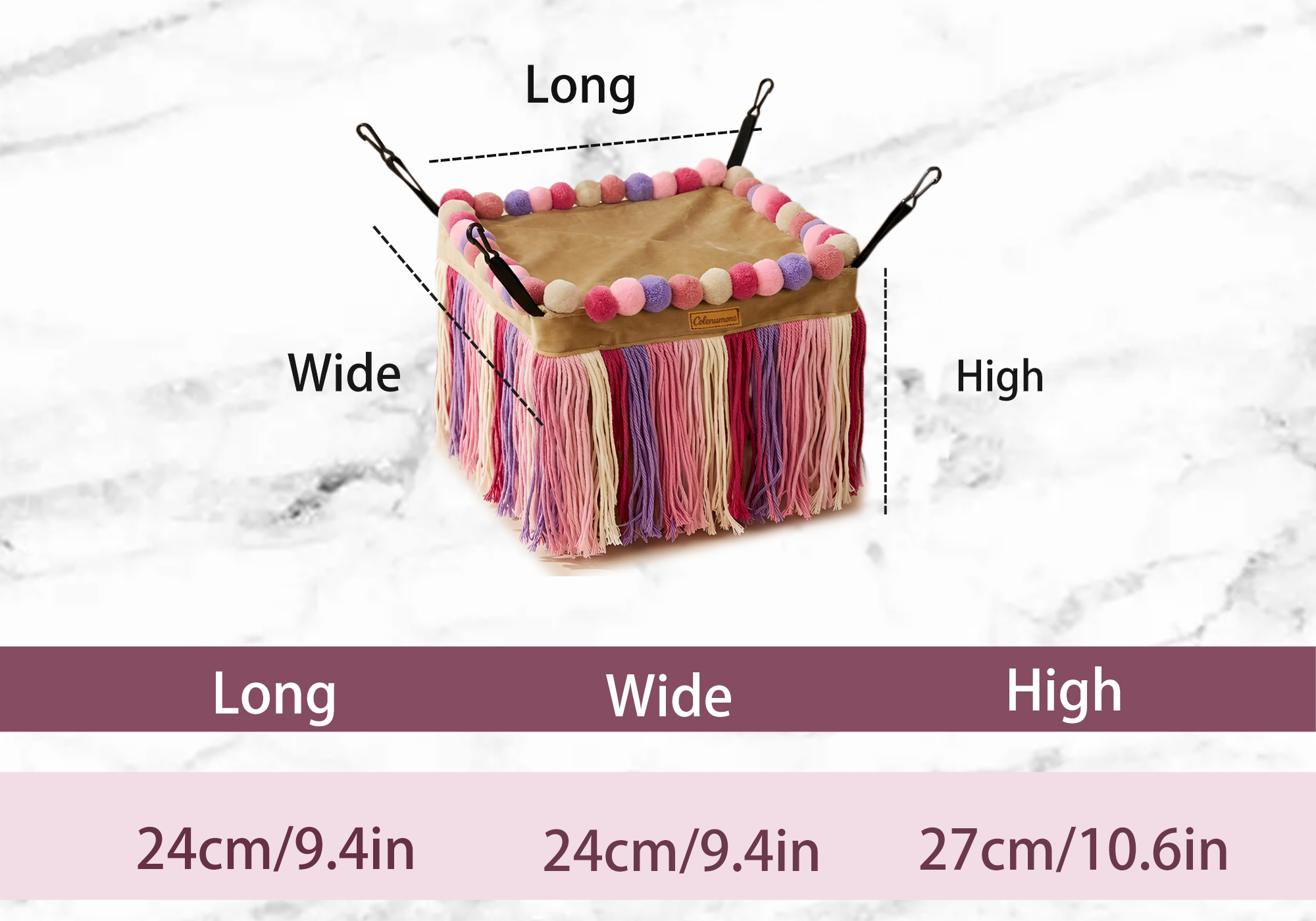 Tassel Hanging Hamster Hammock Windproof Pet Habitat Nest detail photo 1