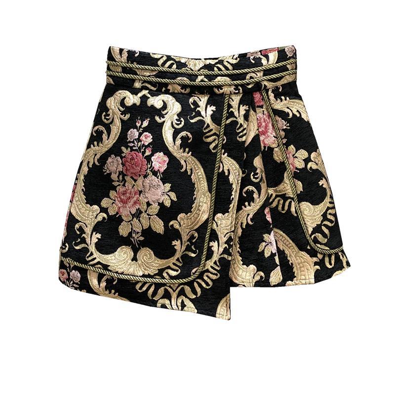 Title 2, Palace Style Retro Heavy Jacquard Skirt. Elevat...