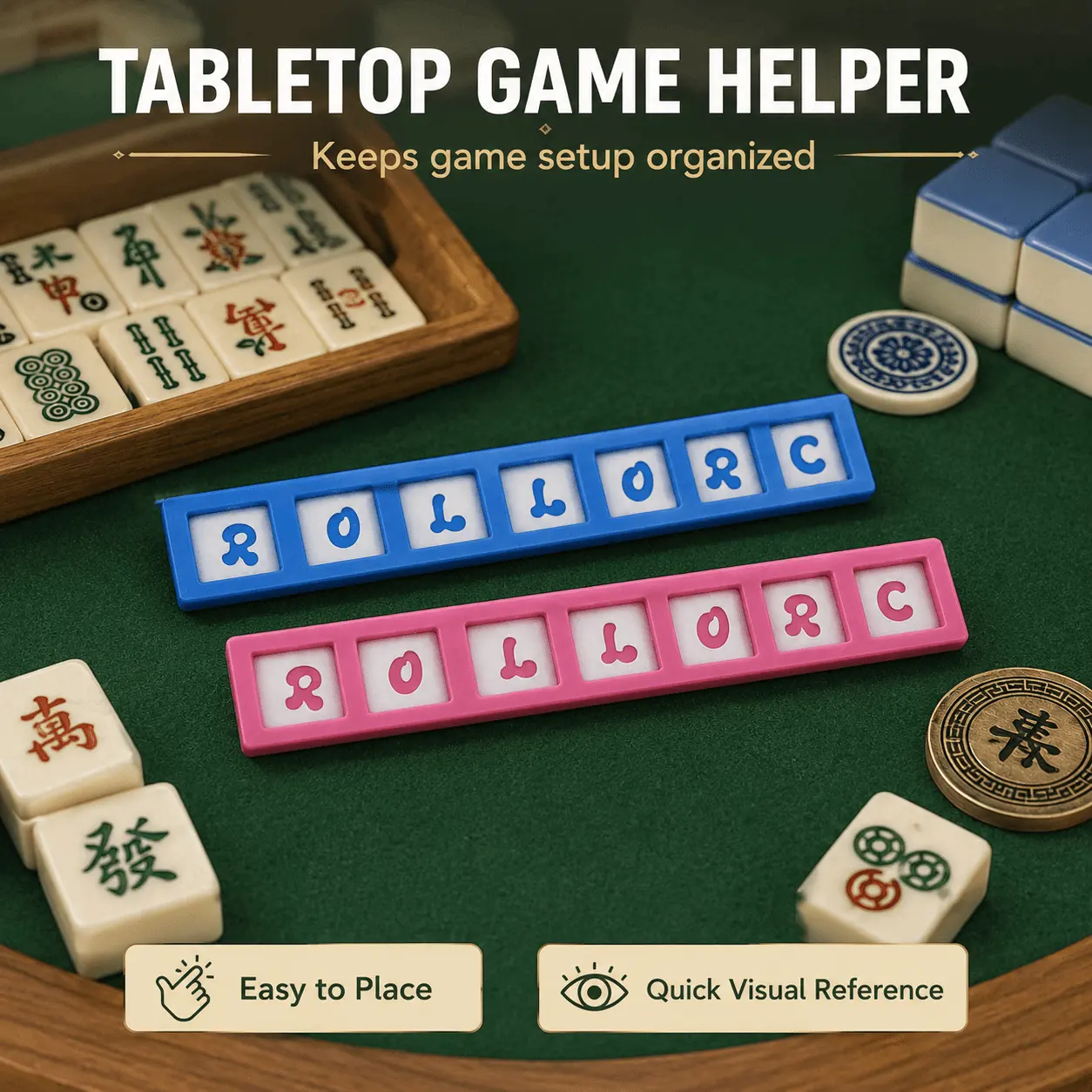 3D Printed American Mahjong Charleston Tracker, Visual