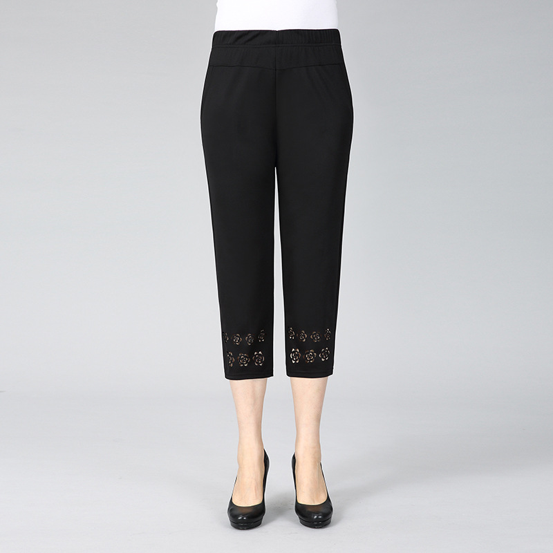 New Straight Hollow Embroidered Casual Pants