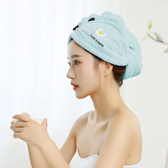 Hair Strong Water Absorption Does Not Hurt Hair Shampoo Bag Headscarf Light Blue - Shop at LoveMi