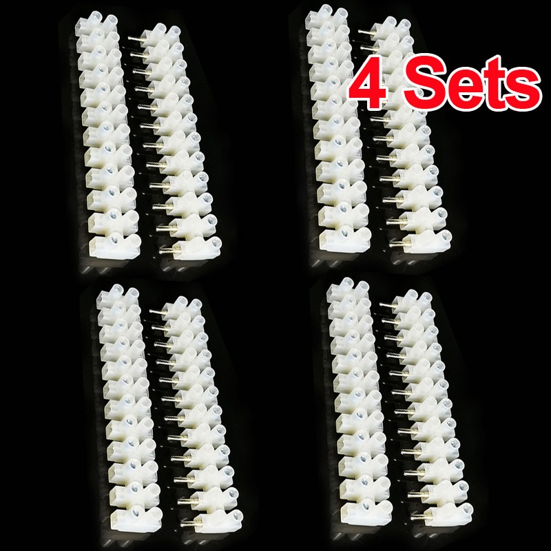 4X 6A 12 Way Block Plug In Terminal Strips Connector Blocks Male & Female 6amp — image 5