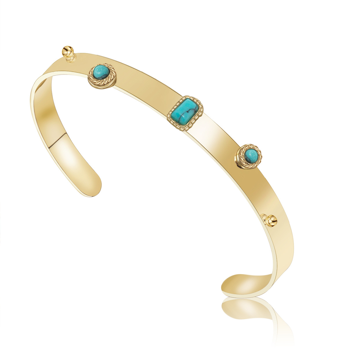 14K Bracelet C-shaped Opening Simple Adjustable Titanium Steel