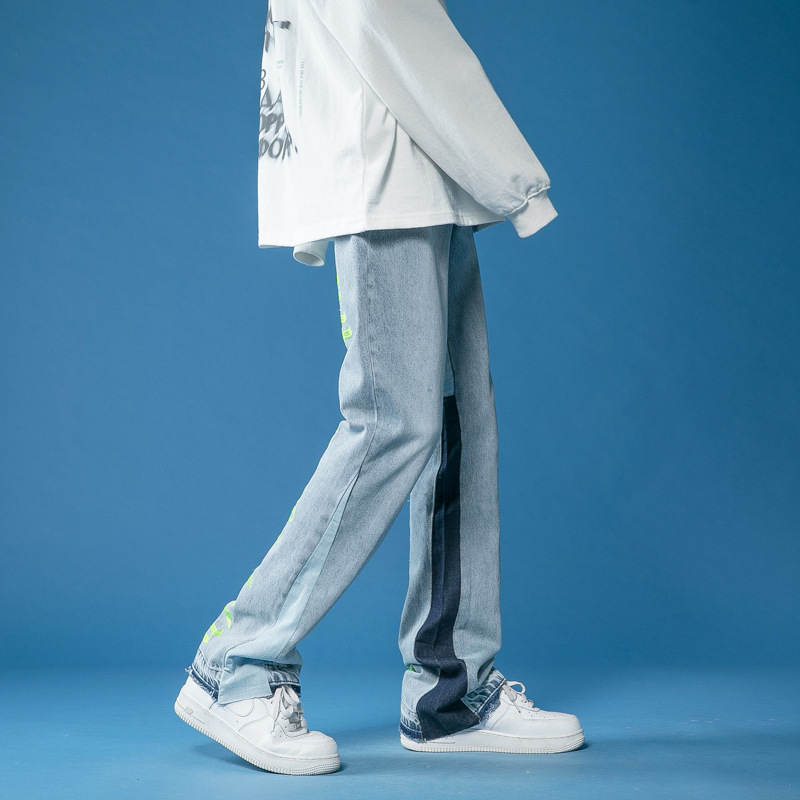 Men's Versatile Letter Print Casual Mopping Pants