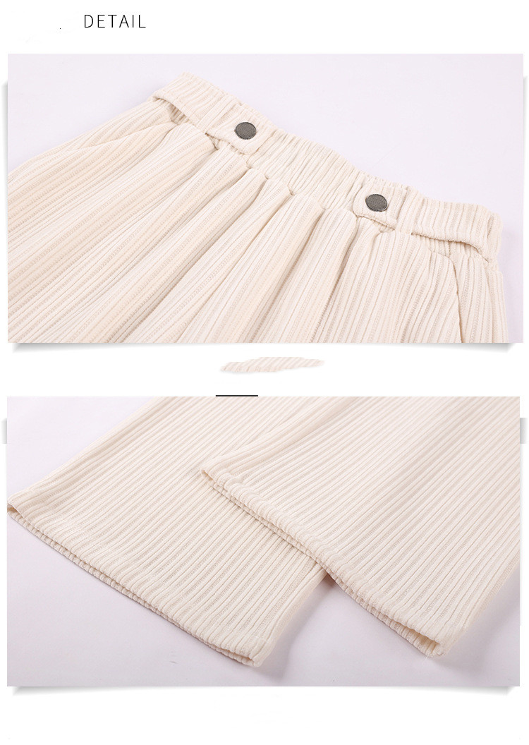 Title 7, High-waist Straight-leg Corduroy Casual Mopping...