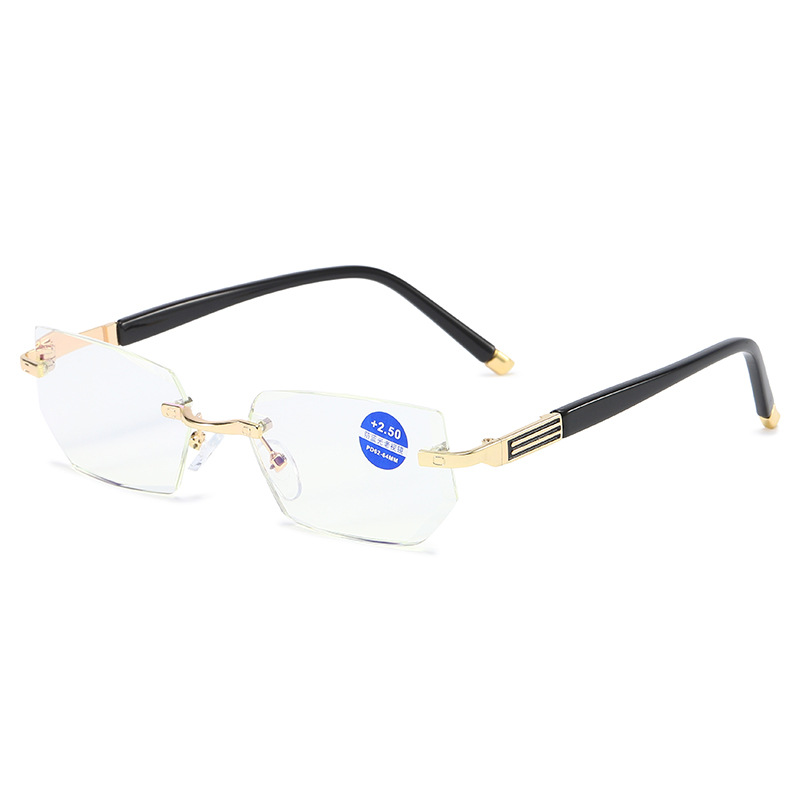 Title 5, Blue Light Blocking Reading Glasses Rimless Dia...