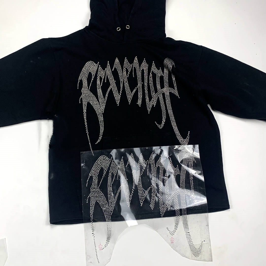 Title 3, REVENGE Diamond Black Hoodie Rhinestone Hoodie ...