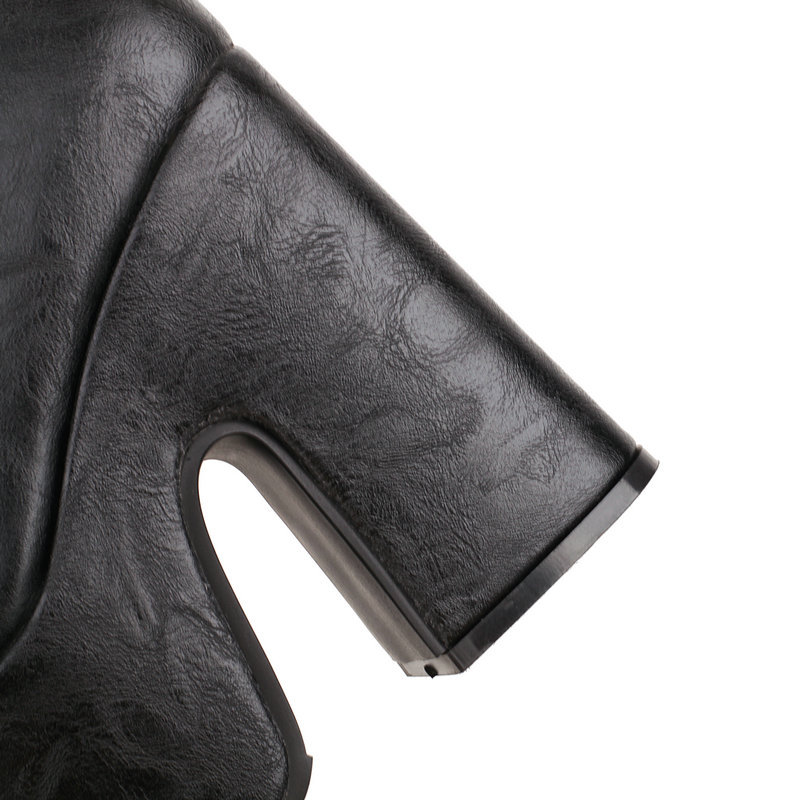 Slim High-heeled Fashion Boots With Side Zippers