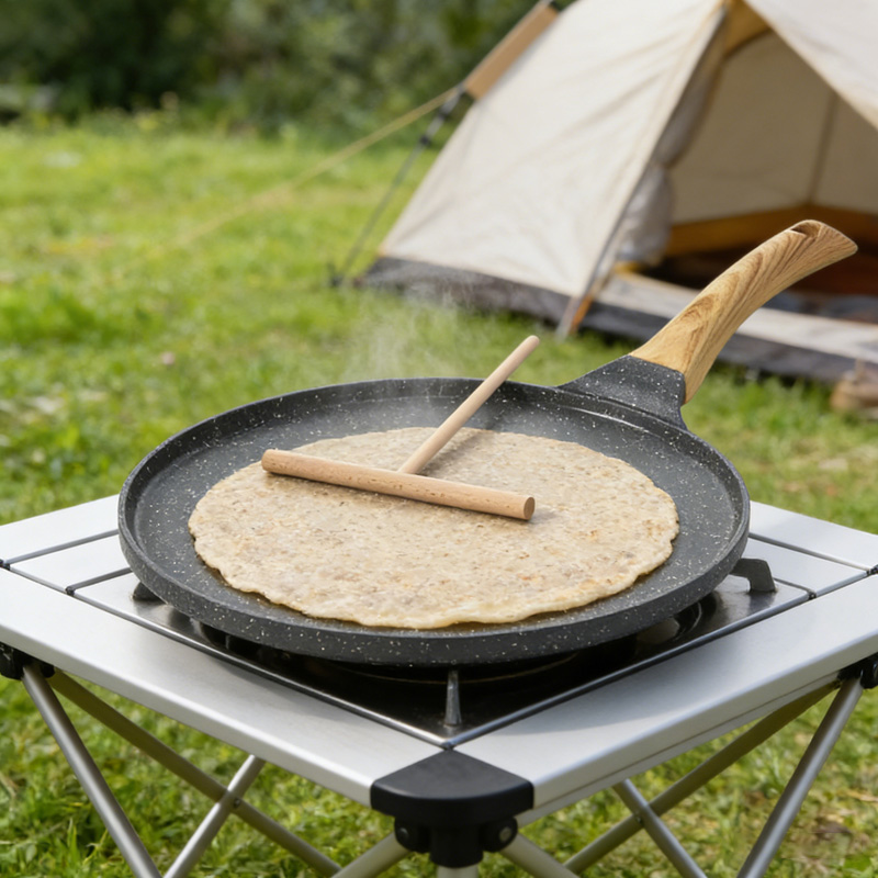 Nonstick Crepe Pan Flat Skillet Tawa Griddle Turner Roti Dosa Pancake Frypan Hot
