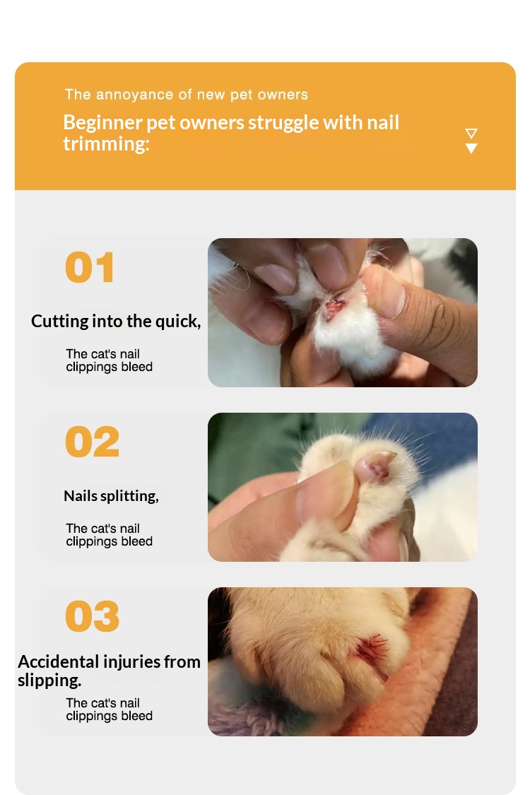 Little Rabbit Blind Cutters Pet Nail Cutters Cat Nail Cutters Anti-Catch Cat Nail Cutters Baby Cat Claw Cutters Anti-Cut Blood Line Round Hole detail photo 14