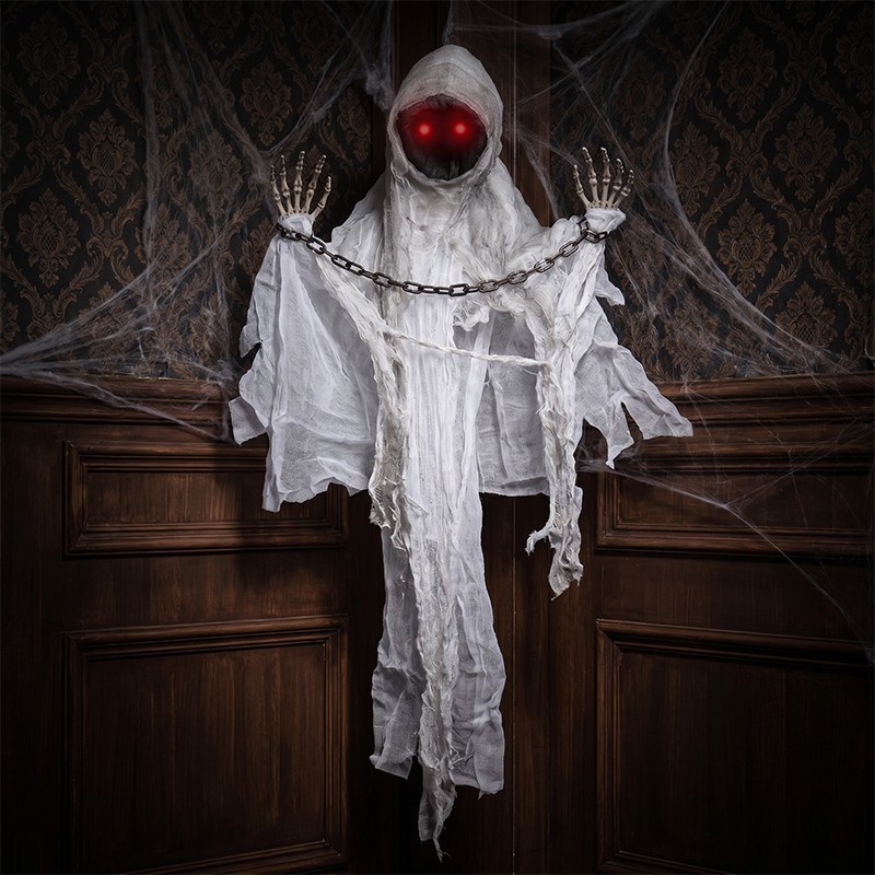 A Dult Halloween Animatronic Faceless Ghost Spectre