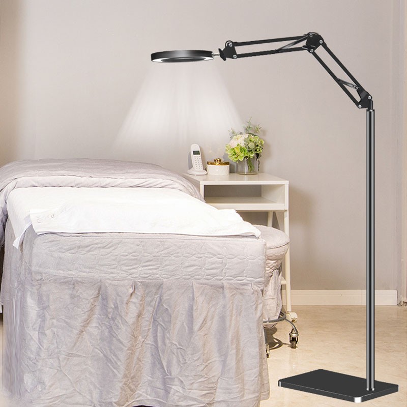 LED Magnifying Glass Lamp With Light & Stand Clip-on Desk