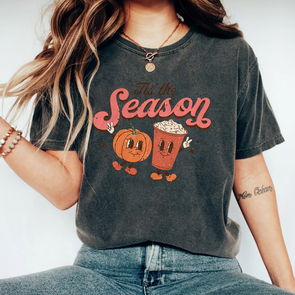 Washed Vintage Cotton Halloween Pumpkin Short Sleeve