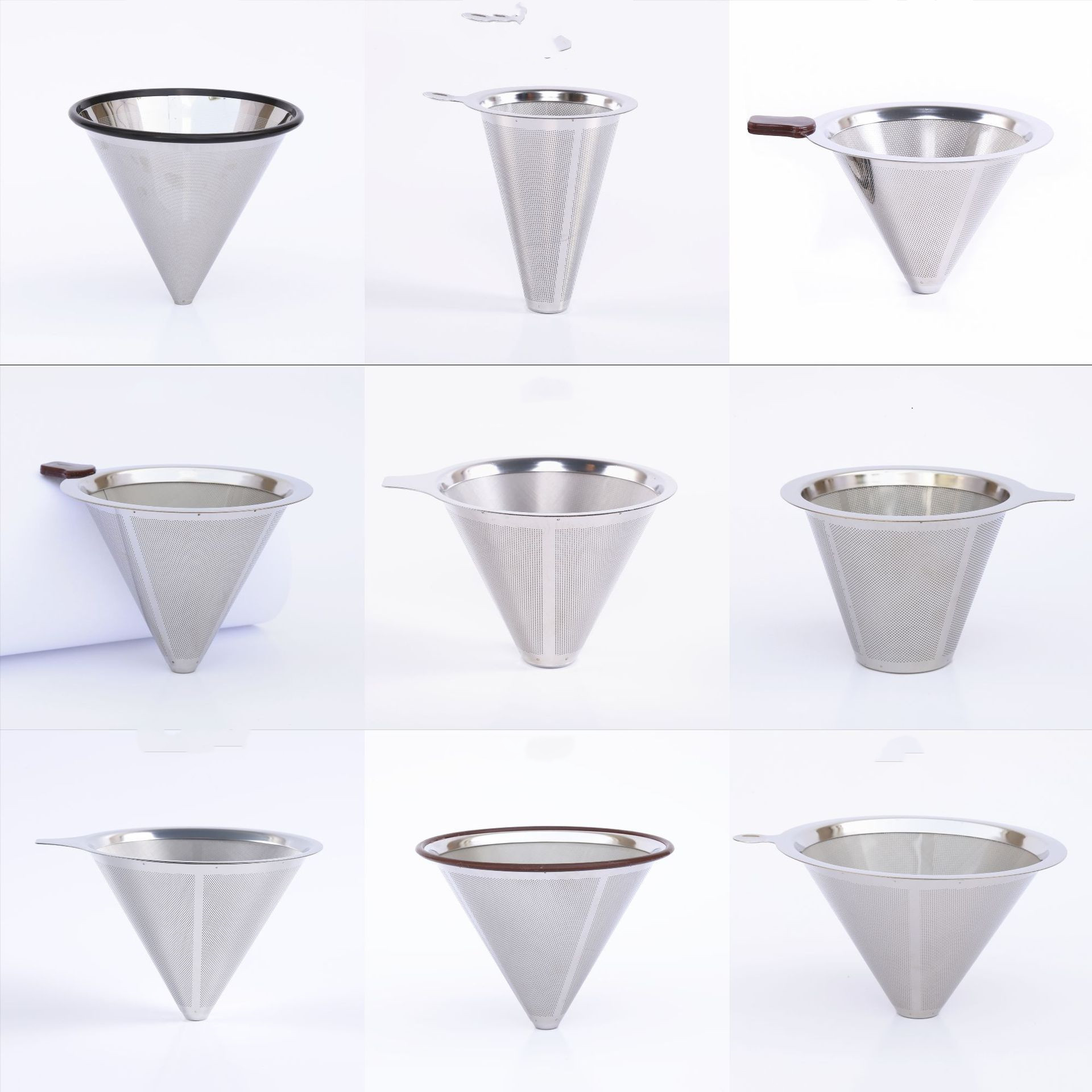 Stainless Steel Double-layer Hand Brewed Coffee Filter Cup